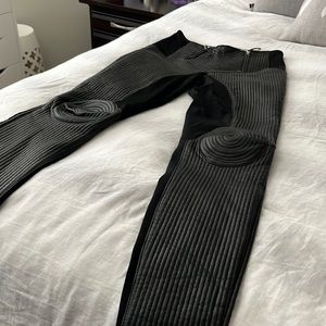 Sexy black biker pants